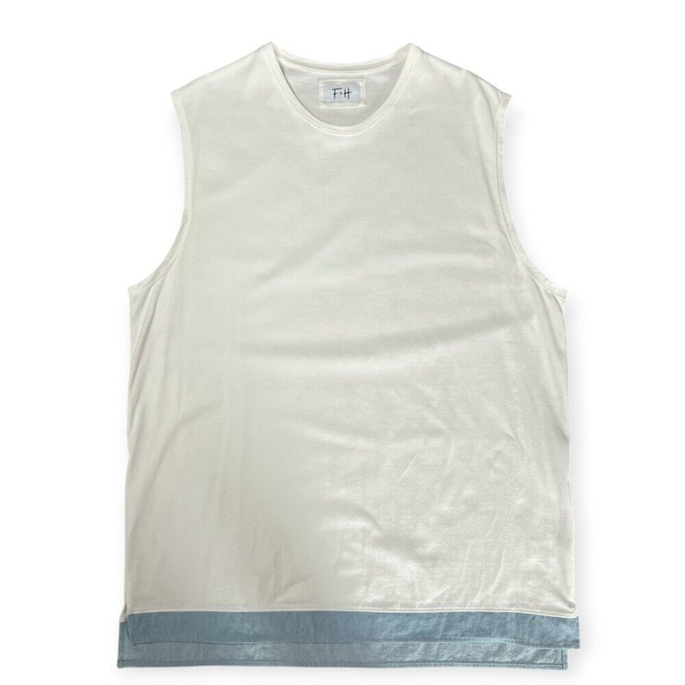 FxH NYC Chrystie Sleeveless Cotton Tee XXL White Lightweight Tank Top